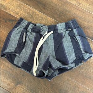 Hurley Striped Blue and Gray Women Shorts